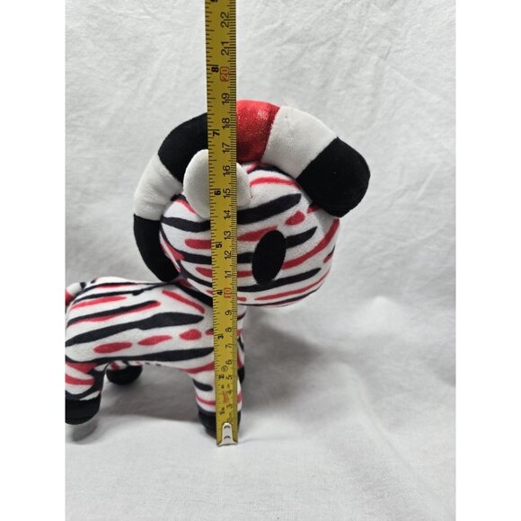 Tokidoki Unicorno Plush - ZAMBA (Small - 7.5 inch) - Red White Black Zebra - Picture 2 of 7